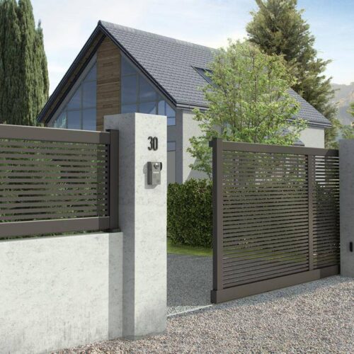 Portail coulissant sur-mesure - Pose et installation en Alsace